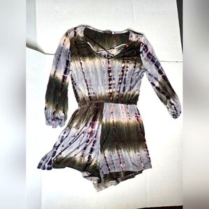 Earthbound Tie-Dye Print Romper